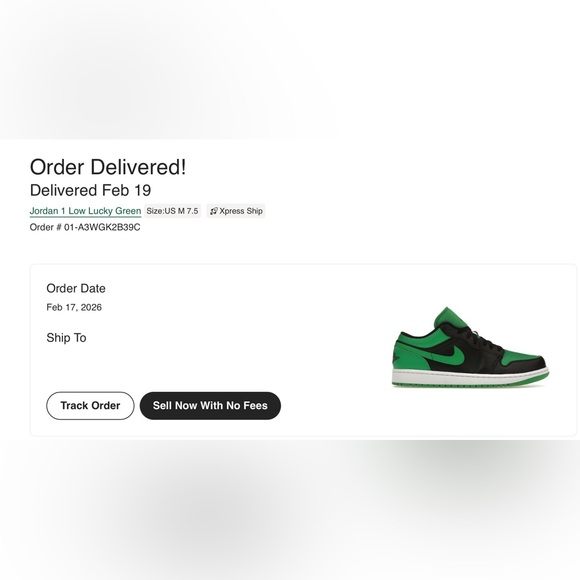 Jordan 1 Low Lucky Green Men\'s 7.5 main image 4